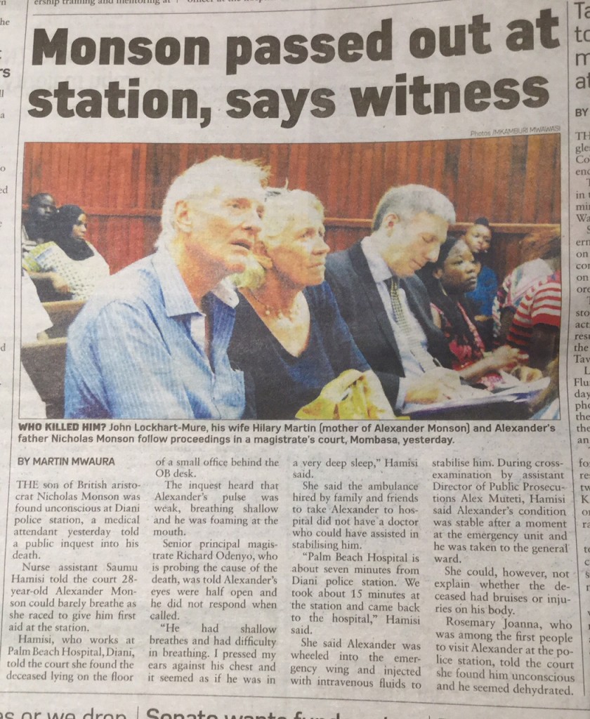 Local newspaper report of inquest